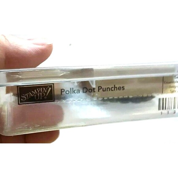 Stampin' Up! "Polka Dot Punches" Stamp Set Wood Mount Never Used Boho Bindi Look - Picture 4 of 5